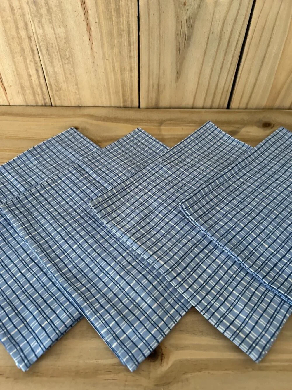 4 Olivades France Plaid Dinner Napkins 17